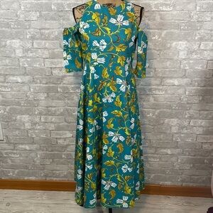 Shae By Sassafras Tropical Cold Shoulder Dress